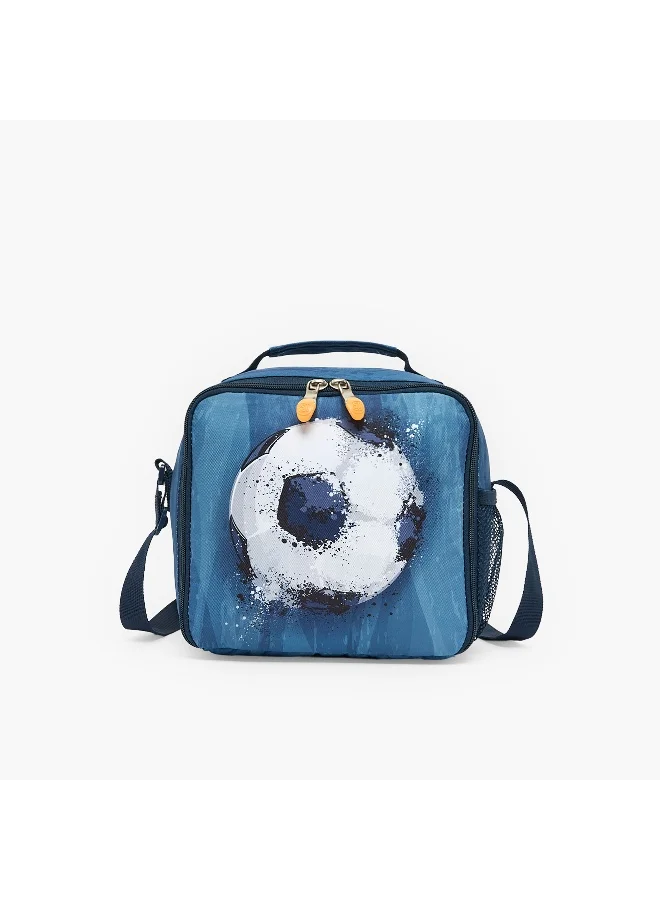 St.Right Lunch Bag-Football-1 Cmprt- (Polyester) Blue \ 21X11X22