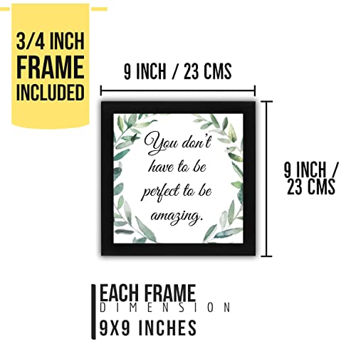 Interio Crafts Love Your Life Motivational Framed Quotes-Poster Frames For Wall Decor-Frame Size: 9 X 9 inches.( Black) - Image 3