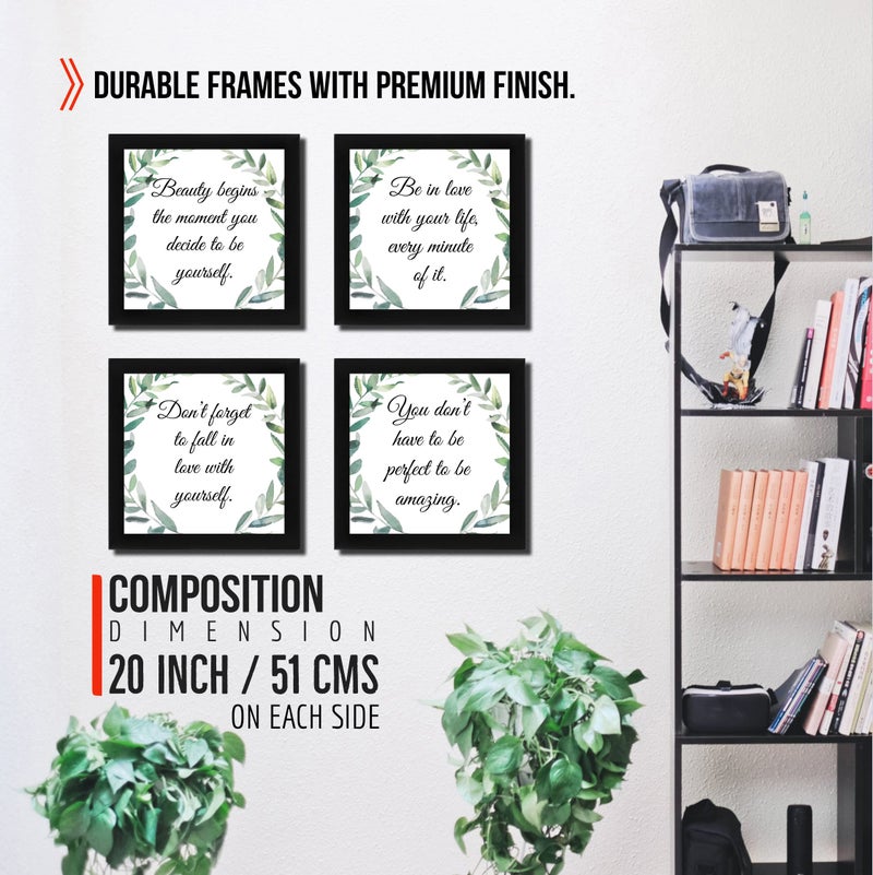Interio Crafts Love Your Life Motivational Framed Quotes-Poster Frames For Wall Decor-Frame Size: 9 X 9 inches.( Black) - Image 4