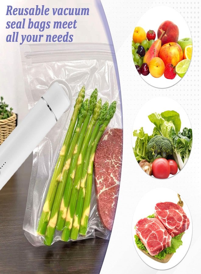 Zelphvt 40 Packs Vacuum Sealer Bags Air Valve Vacuum Sealing Bags Vacuum Storage Seal Bag for Food Saver, Resealable Meal Bags with Air Valve with 4 Seal Clips - Image 3