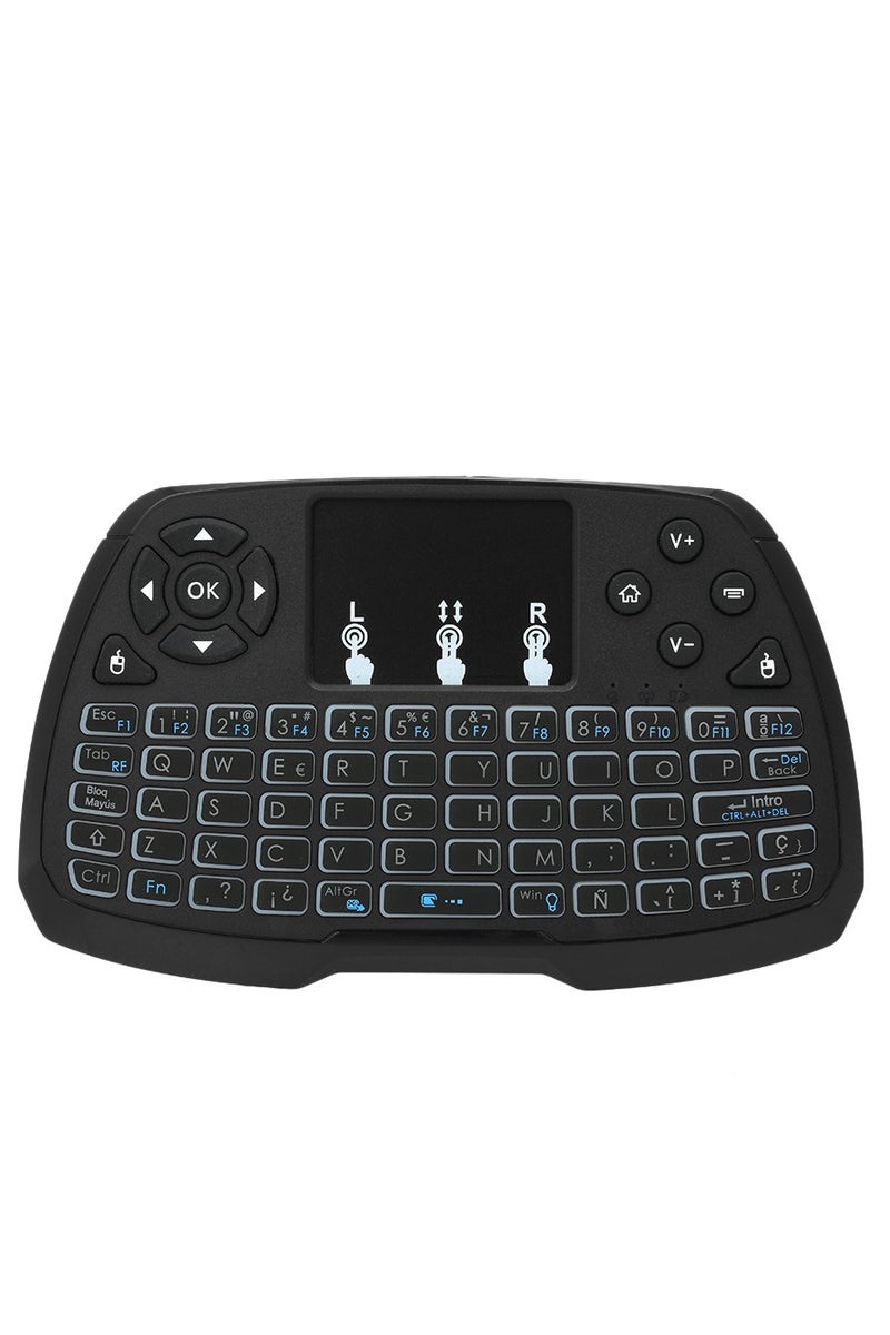Backlit 2.4GHz Wireless Keyboard with Touchpad - Spanish - Image 1