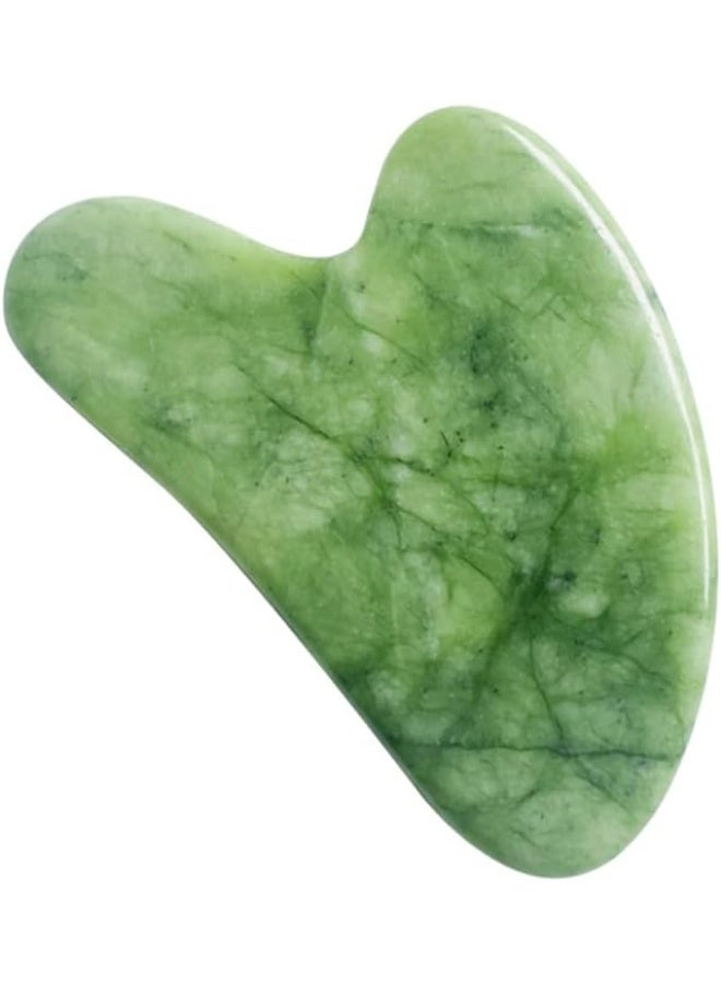 Generic Natural Jade Gua Sha Stone Facial Massage Tool – Face & Body Scraper for Lifting, Sculpting, Reducing Puffiness, Improving Blood Circulation & Anti-Aging Skin Care - Image 1
