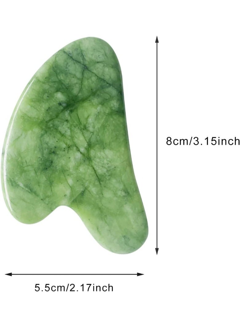 Generic Natural Jade Gua Sha Stone Facial Massage Tool – Face & Body Scraper for Lifting, Sculpting, Reducing Puffiness, Improving Blood Circulation & Anti-Aging Skin Care - Image 3