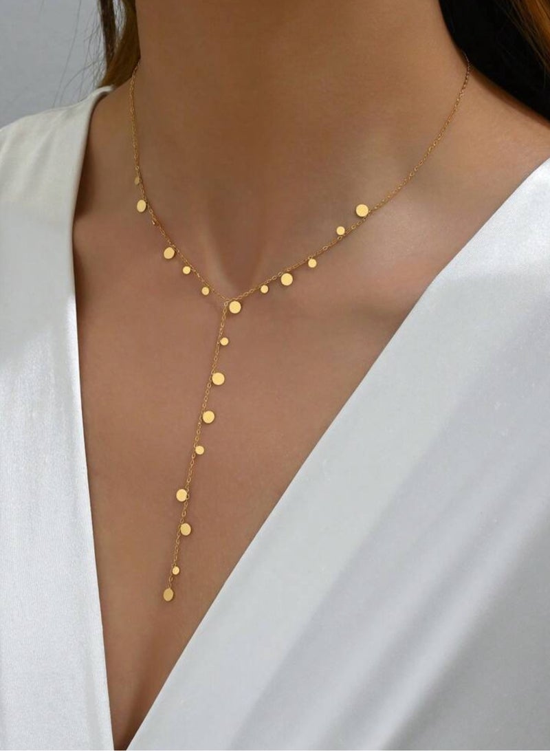 Casual collection Elegant & High Quality Stainless Steel Gold Plated Long Necklace For Women - Image 1
