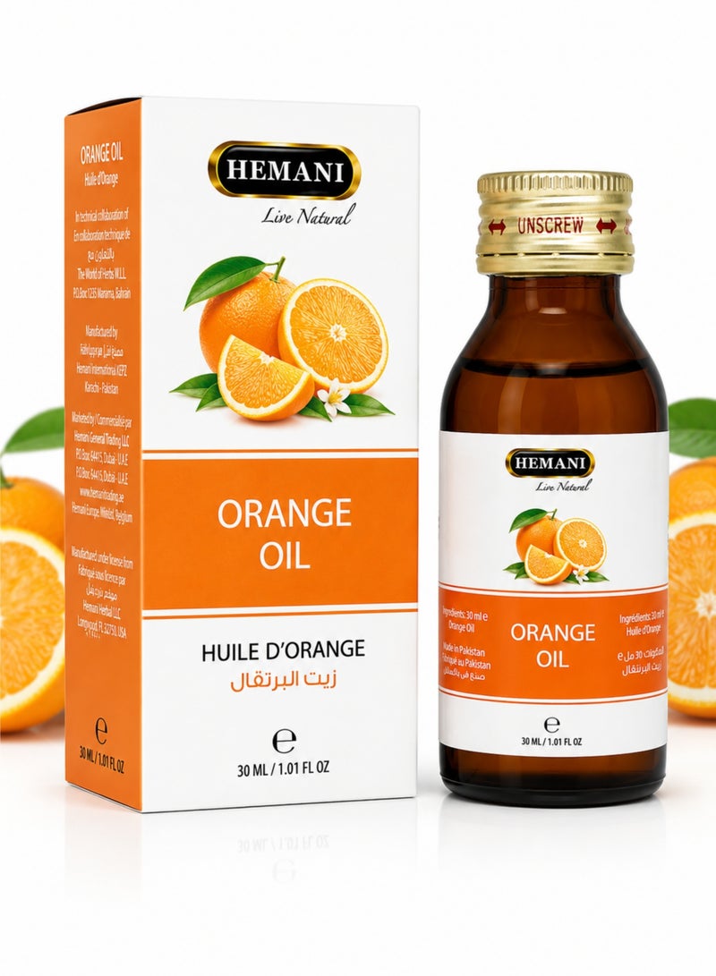 HEMANI Orange Oil 30ML – 100% Natural Orange  Oil for Aromatherapy, Massage & Skin Care | Pure Zait Al Bortoqal / Huile d’Orange - Image 3