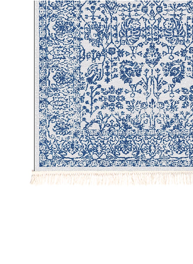In-House Soft Velvet Turkish Rectangular Door & Bath Mat - Light Blue - 60x40 cm  - Image 4