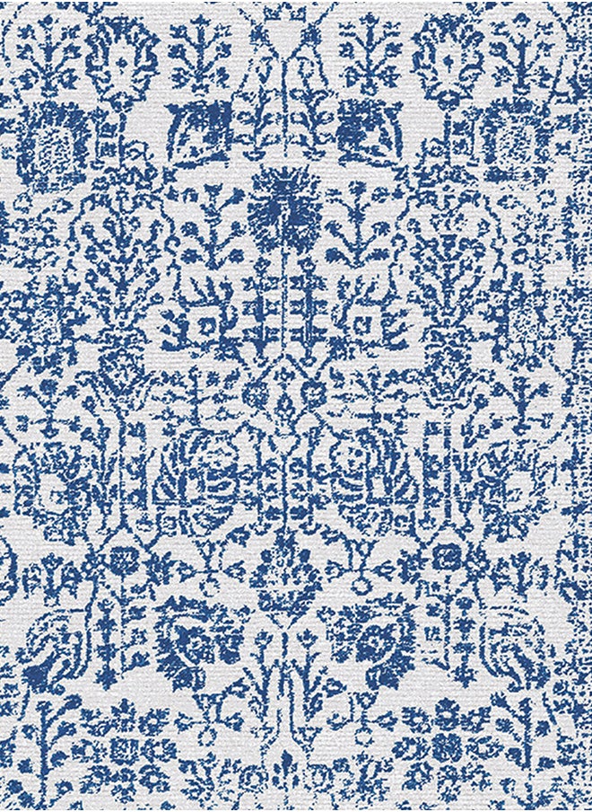 In-House Soft Velvet Turkish Rectangular Door & Bath Mat - Light Blue - 60x40 cm  - Image 5