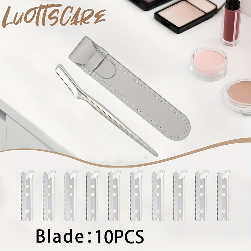 Stainless Steel Face Defuzzers And Eyebrow Hair Removal For Women Larger Size Dermaplaning Blade Smooth Skin - Image 2
