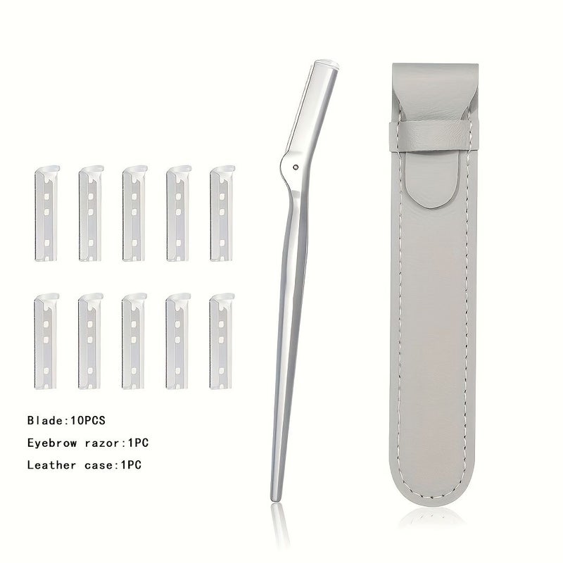 Stainless Steel Face Defuzzers And Eyebrow Hair Removal For Women Larger Size Dermaplaning Blade Smooth Skin - Image 1