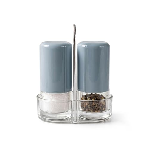 Oblivion Spice Box 2 Pcs – Salt & Pepper Dispenser Set – Acrylic Seasoning Shaker with Sleek Containers Design – BPA-Free & Reusable Easy Grip Seasoning Jars for Kitchen & Dining Tables & Restaurants - Image 1