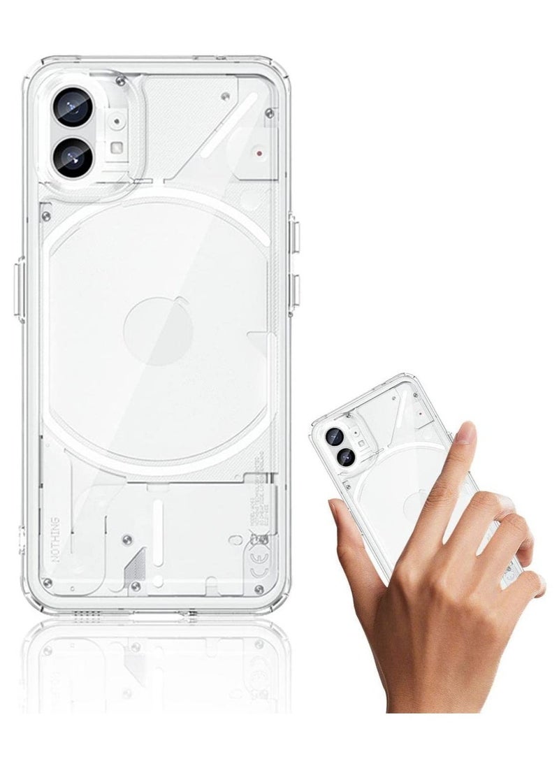 ELTRAZONE Case For Nothing Phone (1), Clear Phone Cover Shell Durable TPU+Acrylic Independent Keys Protective Case Cover - Image 3
