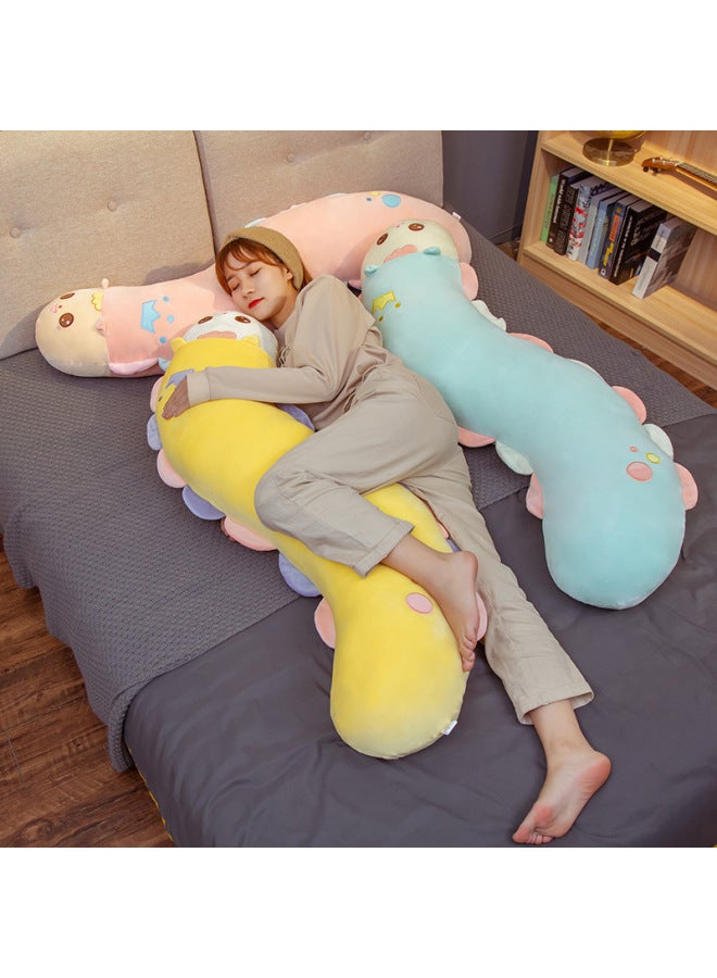 Caterpillar Plush Toy Long Sleeping Pillow Doll Cute Bed Rag Doll Big Doll Birthday Gift For Women-Color:Blue-Height:90cm (removable And Washable) - Image 3