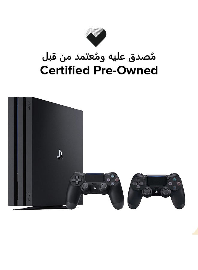 Sony Renewed -  PlayStation 4 Pro 1TB Black With 2 Controller - Image 1