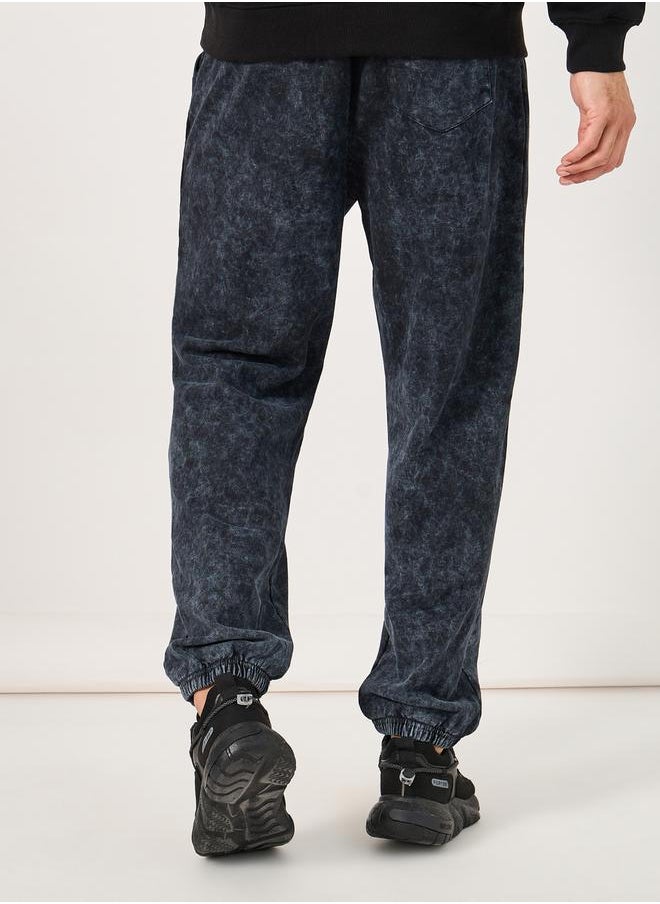 Styli Premium Acid Washed Oversized Terry Applique Joggers  - Image 4