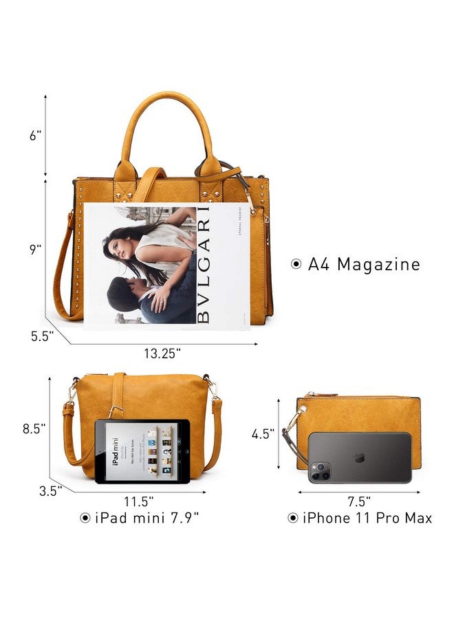 DASEIN Dasein Purses Handbags for Women Tote Wallet Set Top Handle Satchel Shoulder Hobo Bag 3pcs - Image 3
