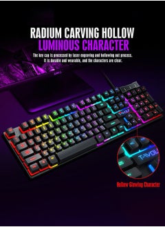 Generic Game keyboard and mouse set USB wired mouse key set  - Image 3