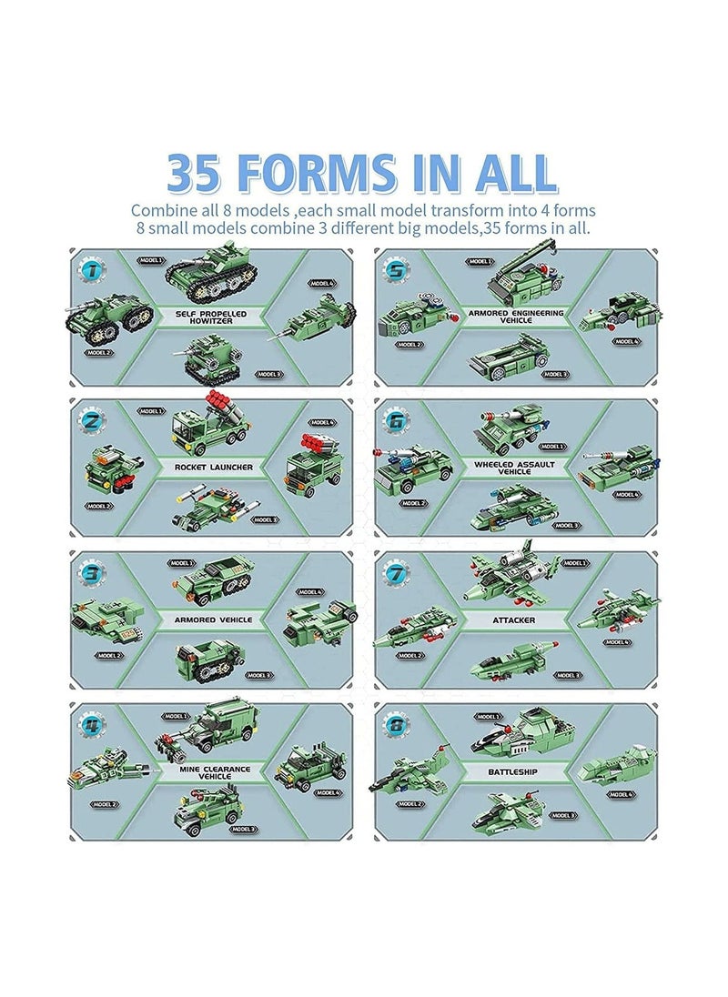Robot Building Kit for Kids 35 in 1 Blocks Erector Sets Boys Engineering Educational Construction Toys 832 Pcs Projects Multifunctional Toys Gift  - Image 5