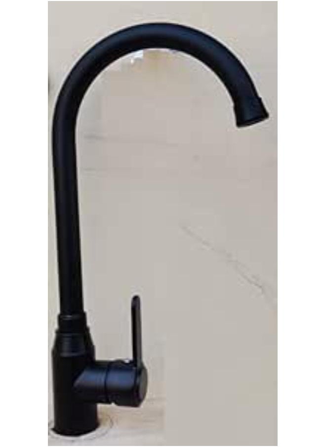 Generic - Brass Kitchen Mixer (Black Mixer With Long Neck (Wash, Kitchen And Ml)) - Image 1