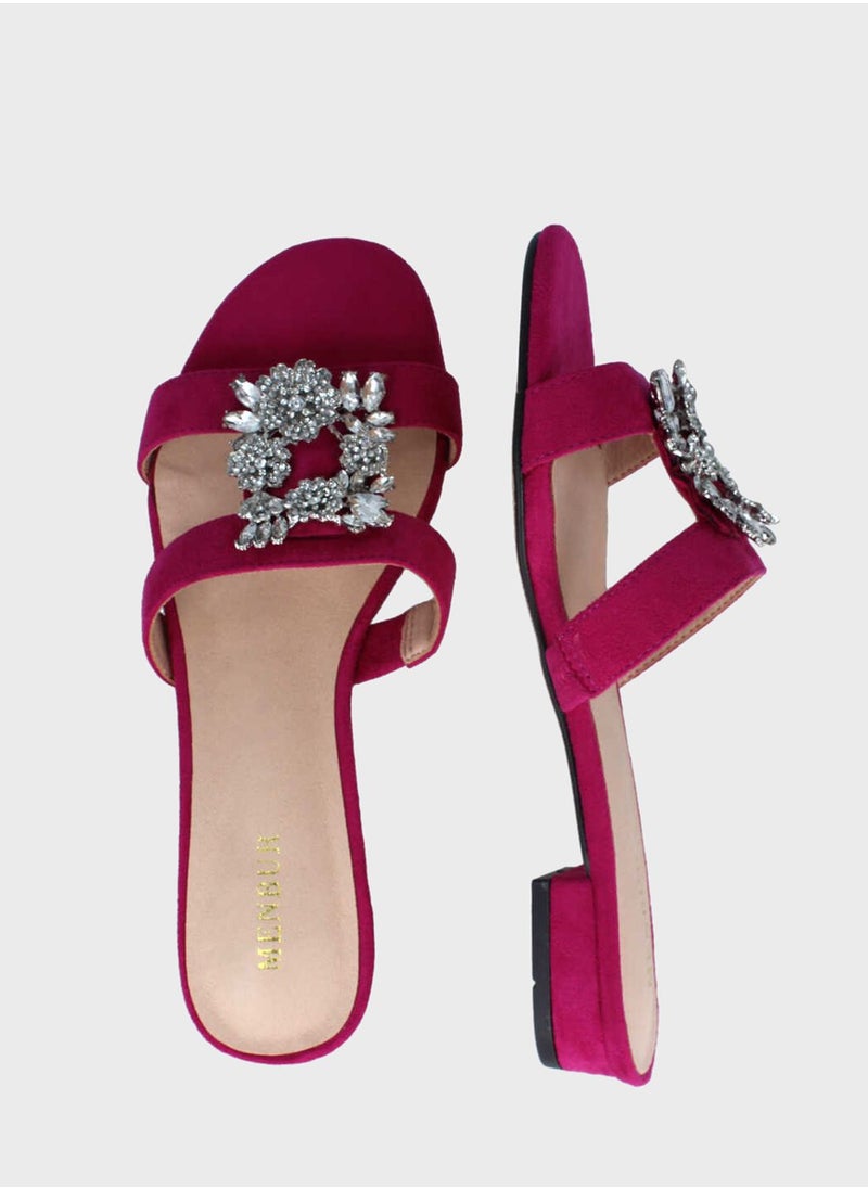 MENBUR Open Toe Strap Low Heel Sandals  - Image 3