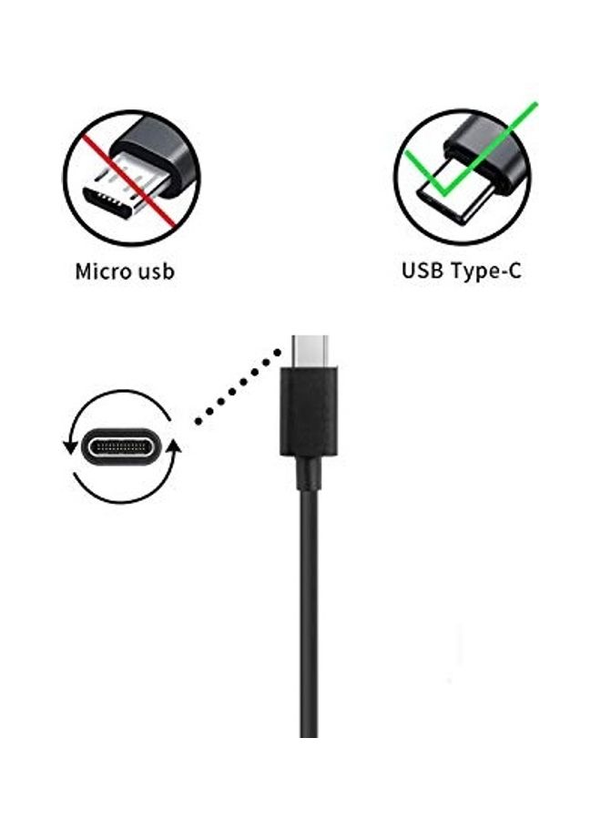 Type USB C AC Power Supply Adapter Fast Charging Cable Black - Image 2