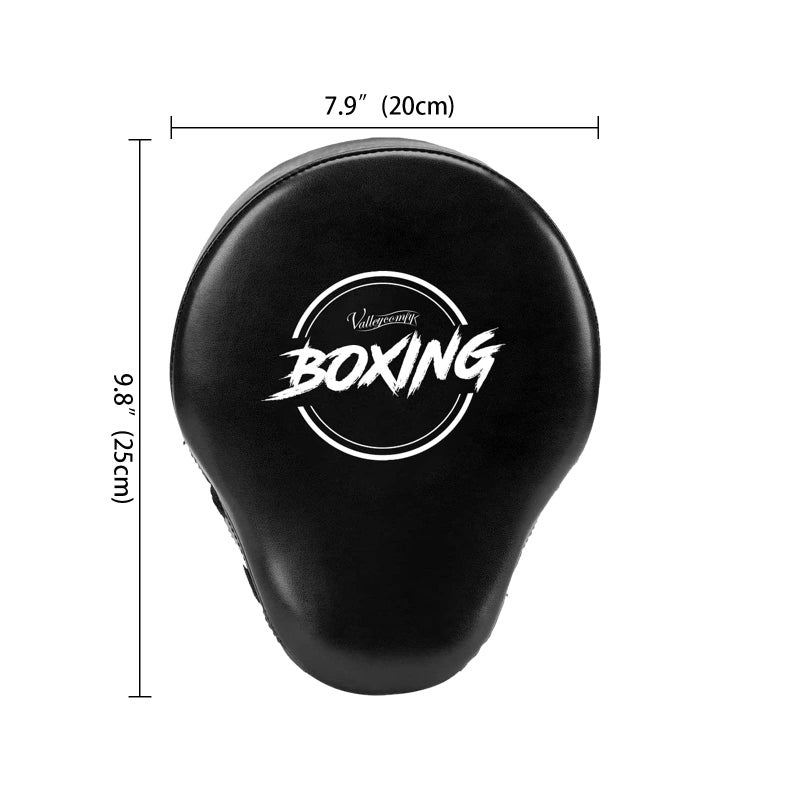 Valleycomfy Boxing Curved Focus Punching Mitts- Leatherette Training Hand Pads,Ideal for Karate, Muay Thai Kick, Sparring, Dojo, Martial Arts(Red) - Image 4