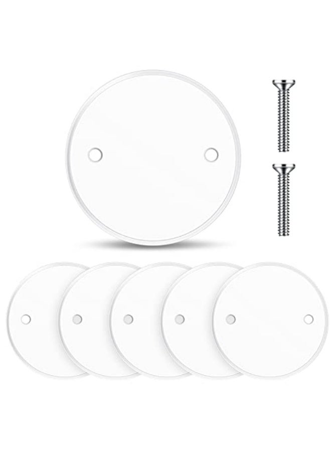 erorex Plastic Flat Blank Plate Wall Hole Cover Ceiling Cover Plate, Outlet Cover, Electrical Box Cover with M3.5 Screws for Ceiling Fan Light Switch Junction Box (26 Pcs, 4.3 Inch in Diameter) - Image 1