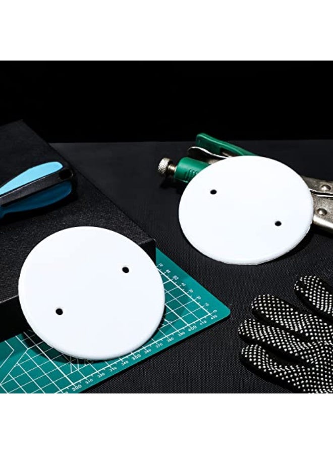 erorex Plastic Flat Blank Plate Wall Hole Cover Ceiling Cover Plate, Outlet Cover, Electrical Box Cover with M3.5 Screws for Ceiling Fan Light Switch Junction Box (26 Pcs, 4.3 Inch in Diameter) - Image 3