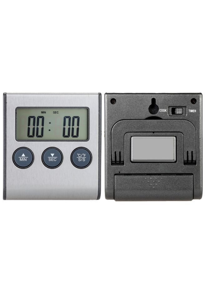 NIBEMINENT 0-250°C/32-482°F Digital Cooking Thermometer with Probe Timer And Alarm Function Silver - Image 2