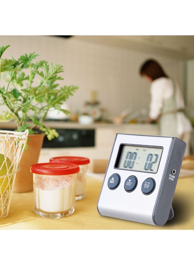 NIBEMINENT 0-250°C/32-482°F Digital Cooking Thermometer with Probe Timer And Alarm Function Silver - Image 5