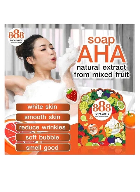888 TOTAL WHITE Whitening Soap Gluta X10 80g