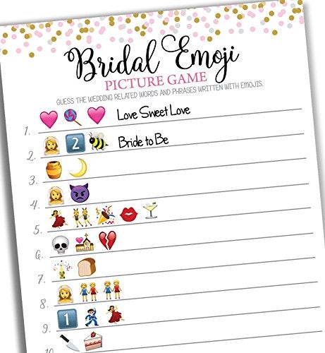 All-Ewired-Up Bridal Shower Emoji Picture Game (50-sheets) - Image 4