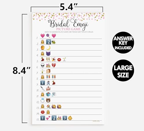 All-Ewired-Up Bridal Shower Emoji Picture Game (50-sheets) - Image 3