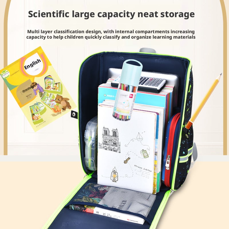 Kids School Backpack, Large Capacity, Oxford Cloth, Cartoon - Image 3