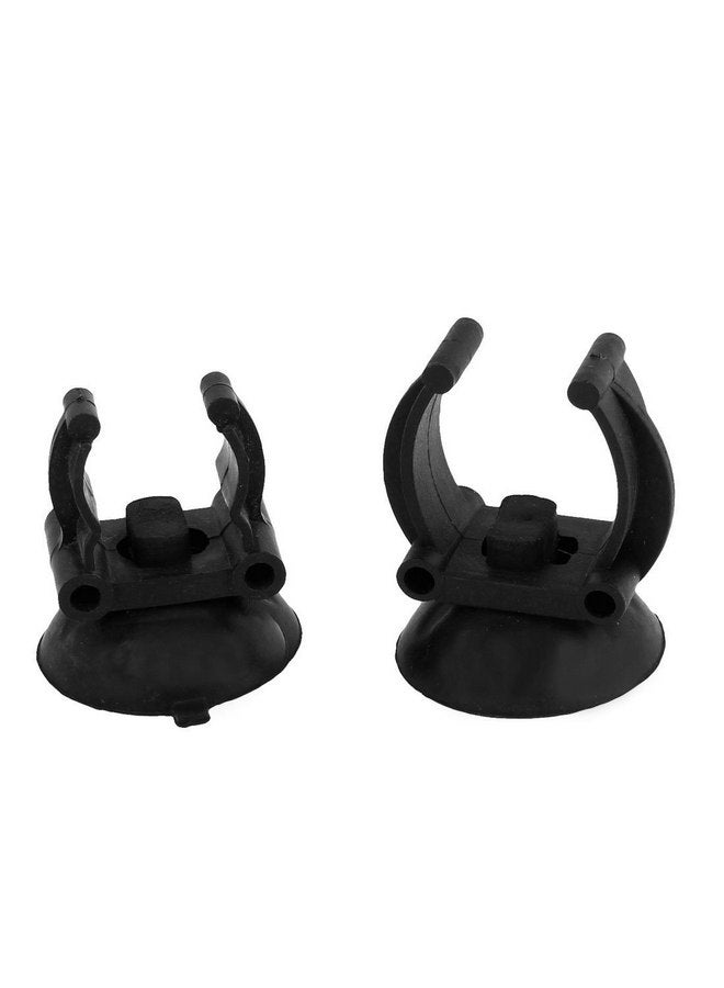 Generic 2 Pcs Suction Cup Aquarium Heater Clip Glass Stick Holder Black  - Image 2