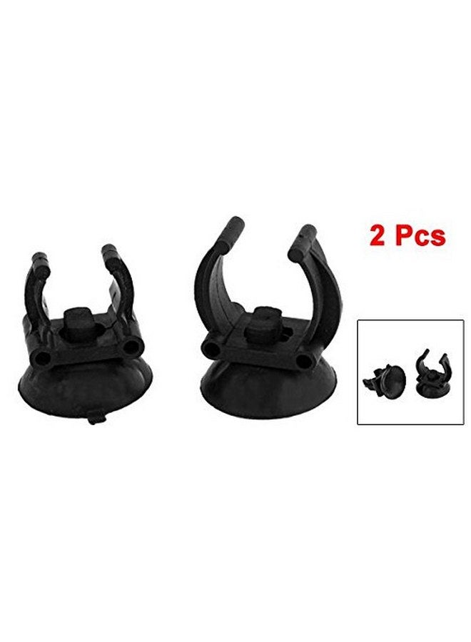 Generic 2 Pcs Suction Cup Aquarium Heater Clip Glass Stick Holder Black  - Image 3