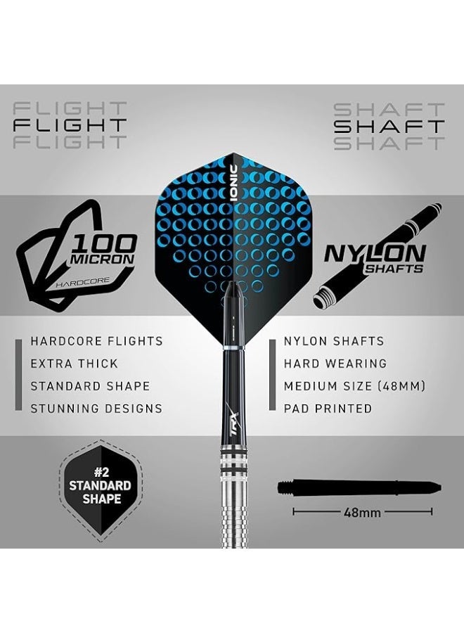 Red Dragon Darts سلسلة ريد دراجون: مجموعة سهام تنغستن بوزن 23 جرام مع رأس فولاذي - سهام احترافية مع أعمدة، أجنحة وبطاقة إنهاء - خيارات ألوان متاحة - Image 3