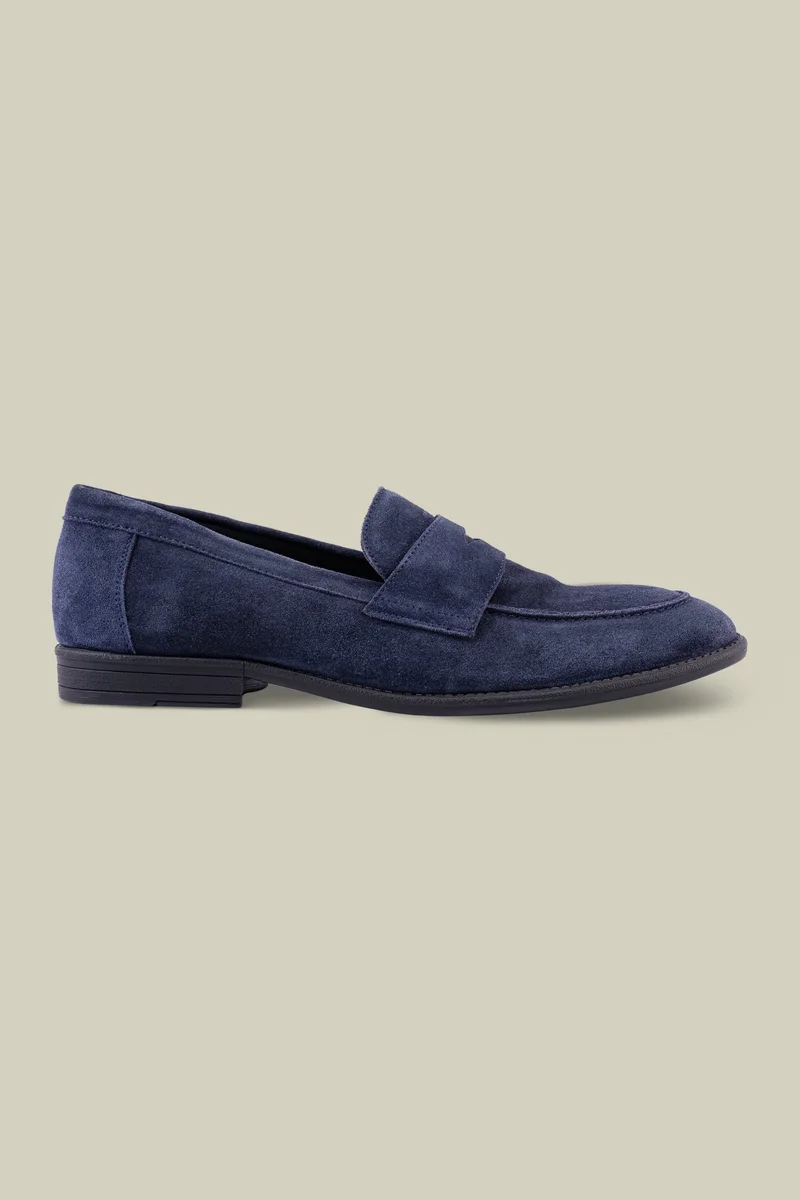 دوبل غانغر Loafer in 100% genuine suede - DK Blue