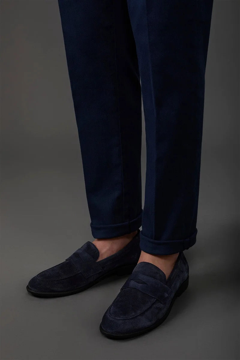 Doppelganger Loafer in 100% genuine suede - DK Blue