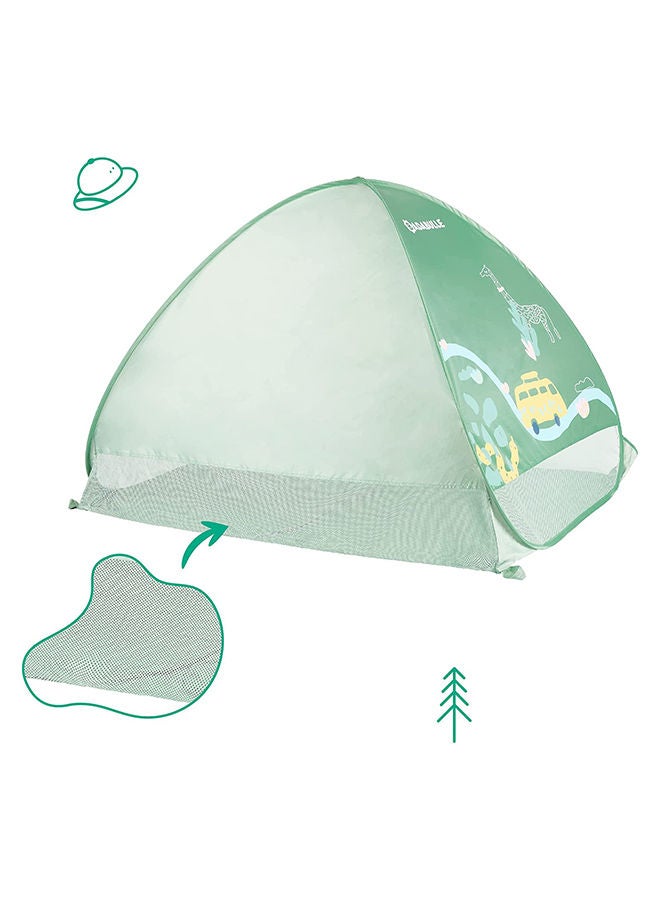 Badabulle Anti-UV High Sun Protection Baby Tent,  SPF 50+ For Toddlers, Pop-Up System - Green - Image 3
