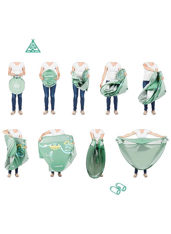 Badabulle Anti-UV High Sun Protection Baby Tent,  SPF 50+ For Toddlers, Pop-Up System - Green - Image 4