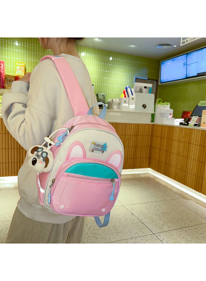 Kindergarten Small Schoolbag Children's Schoolbag 3-5 Years Old Boys And Girls Lightweight Backpack Cute Cartoon Large Capacity Backpack-Color:Pink - Image 5