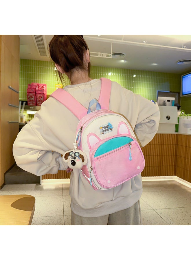 Kindergarten Small Schoolbag Children's Schoolbag 3-5 Years Old Boys And Girls Lightweight Backpack Cute Cartoon Large Capacity Backpack-Color:Pink - Image 3