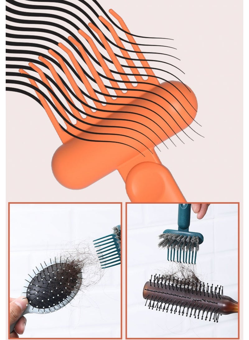 3 PACK Hair Brush Cleaning Tool - 2-in-1 Comb Cleaner, Portable & Durable - Image 2