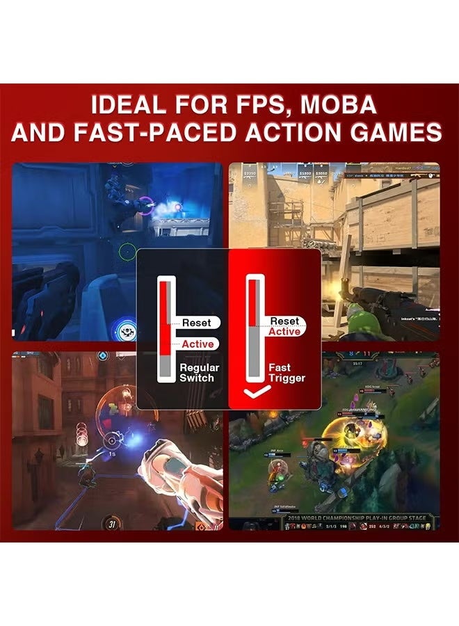 أولا AULA WIN68 HE MAX - لوحة مفاتيح ألعاب بتأثير هول مع مفتاح مغناطيسي، وضع تشغيل سريع قابل للتعديل، معدل استطلاع 8 كيلو هرتز، لوحة مفاتيح ألعاب ميكانيكية سلكية بإضاءة خلفية RGB، تصميم مضغوط بنسبة 60 بالمائة - Image 4