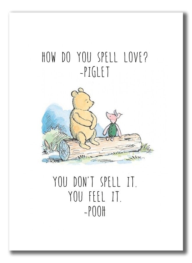 BigWig Prints Winnie the Pooh Wall Art - Classic Winnie the Pooh Nursery Decor, Friendship Quotes, Wall Art Decor Photos Bedroom Playroom, Quotes Prints, Inspirational Sayings -Unframed 4 Pack (8x10) - Image 2