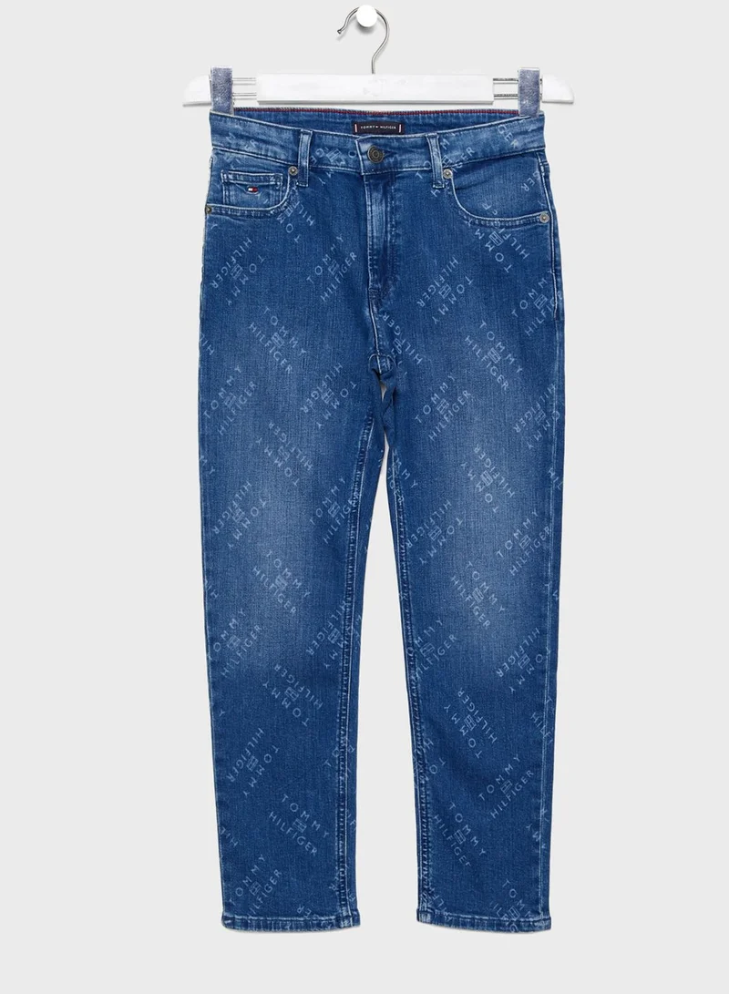 TOMMY HILFIGER Teen Logo Print Jeans