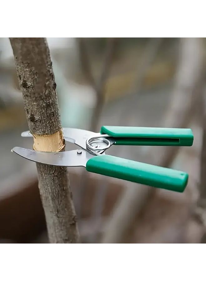 أداة تطعيم من الفولاذ المقاوم للصدأ الأخضر بمقبض مريح لزراعة وتقليم أشجار الفاكهة والكروم - Image 1