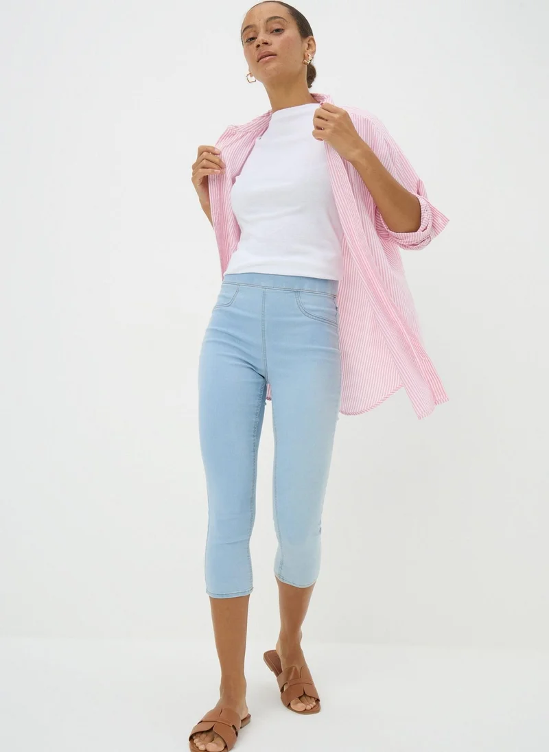 Matalan Lightwash Cropped Jeggings