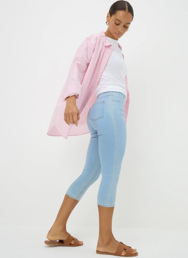 Matalan Lightwash Cropped Jeggings