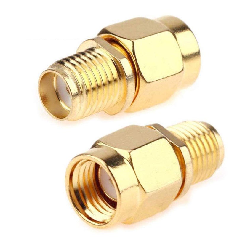 TengKo Coaxial Coax Adapter SMA Female to RP-SMA Male Jack Adapter SMA Male Plug to SMA Female Connector for WiFi Antenna Repeaters Radio Signal Extension Cable - Image 1